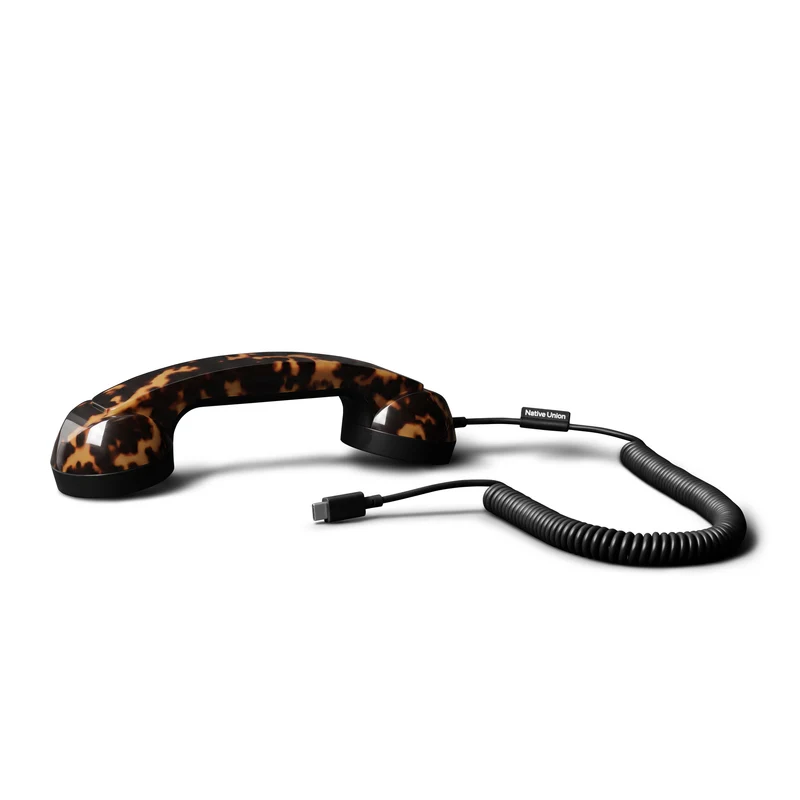 Retro-Telefonhörer "POP Phone" – Schildpatt · USB-C · Limited Edition | Native Union