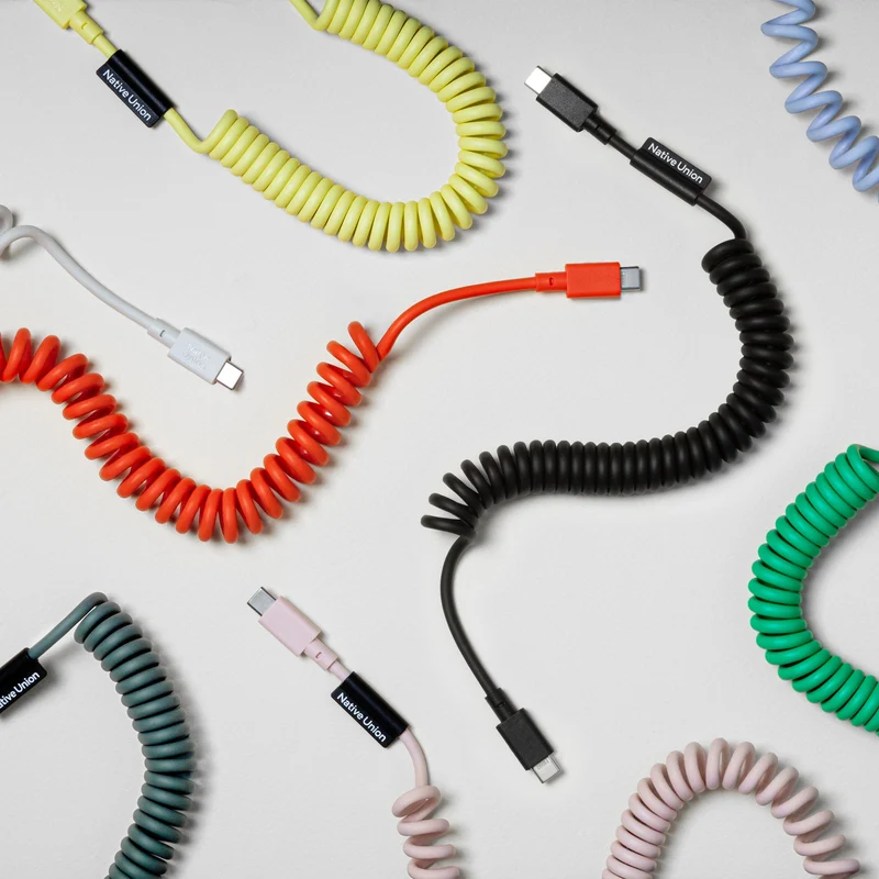 USB-C Kabel "POP Cable XL" – 2,4 m Spiralkabel, 60 W | Native Union
